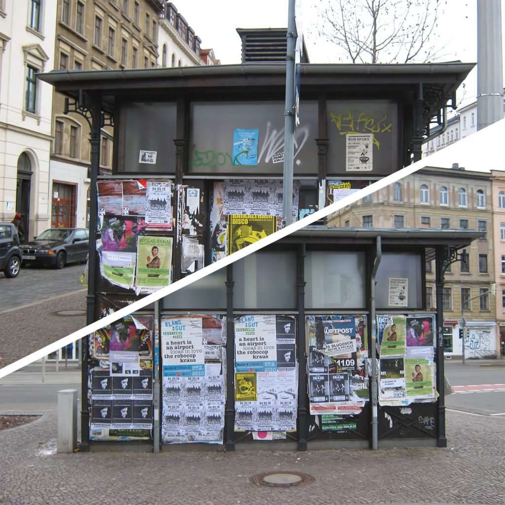 Das denkmalgeschützte Toilettenhäuschen vor dem Umbau zum heutigen Big B.